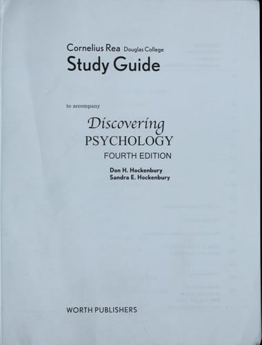 Study guide to accompany Discovering psychology