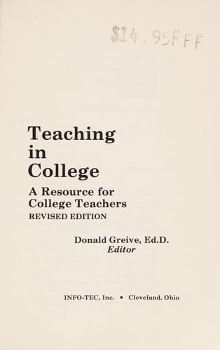 Teaching in college