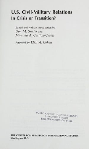 U.S. civil-military relations