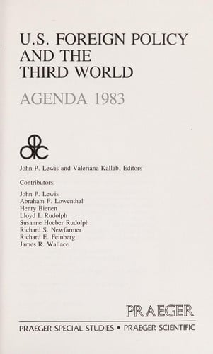 U.S. foreign policy and the Third World--agenda 1983