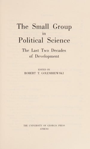 The Small group in political science