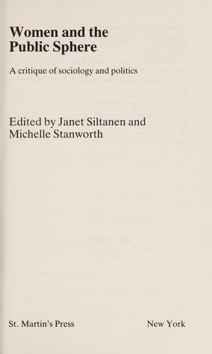 Women and the public sphere