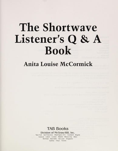 Shortwave Listener's Q and A Book