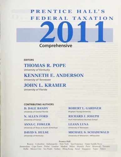 Prentice Hall's federal taxation 2011