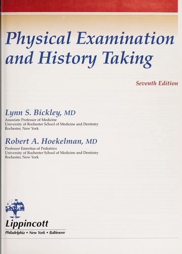 Bates' guide to physical examination and history taking