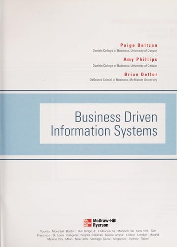 Business driven information systems