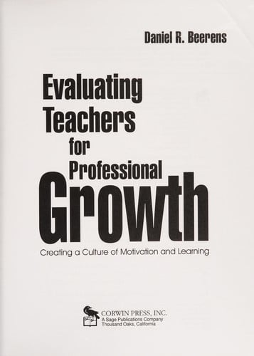 Evaluating teachers for professional growth