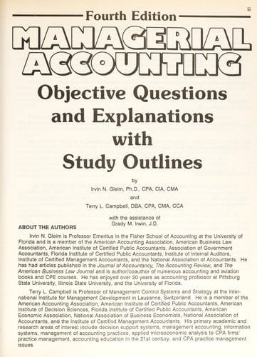 Managerial accounting