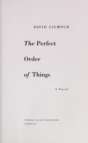 The perfect order of things