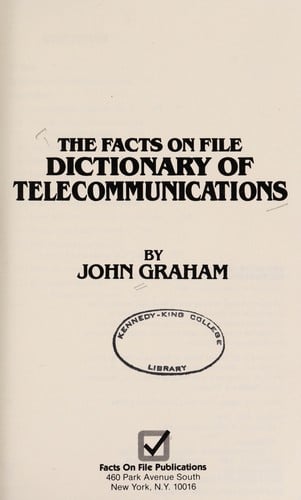 Dictionary of telecommunications