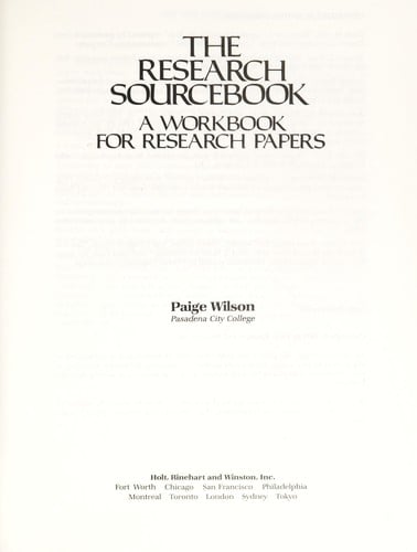 The Research sourcebook