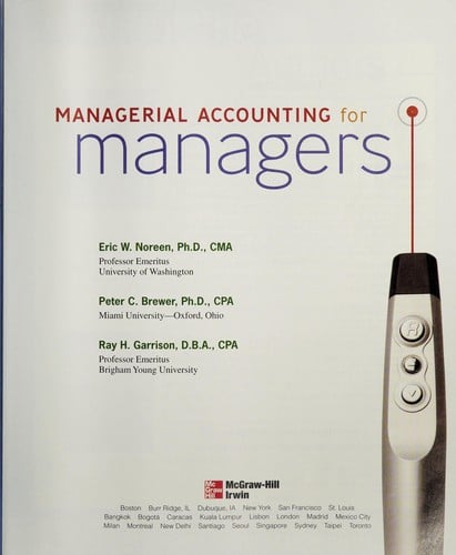Managerial Accounting for Managers