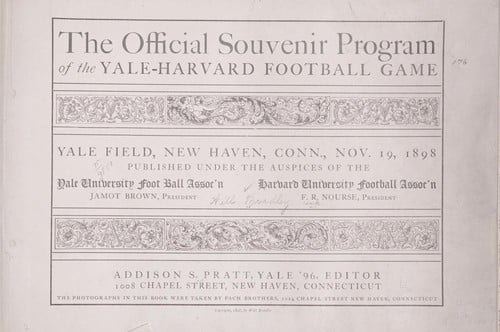 The official souvenir program of the Yale-Harvard football game