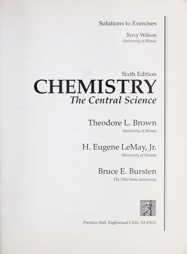 Solutions to Exercises in Chemistry, The Central Science