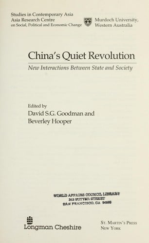China's quiet revolution