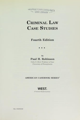 Criminal law case studies