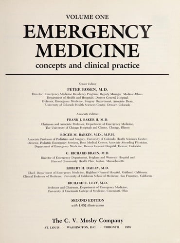 Emergency medicine : concepts and clinical practice