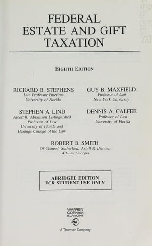 Federal estate and gift taxation