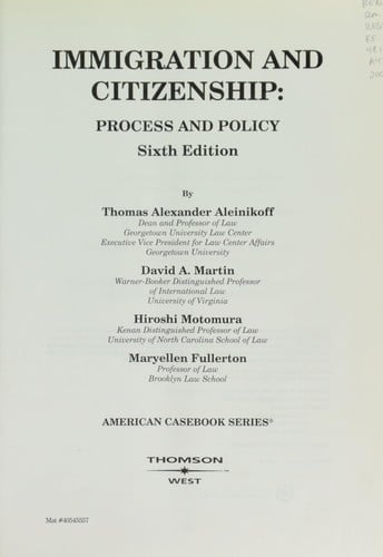 Immigration and citizenship