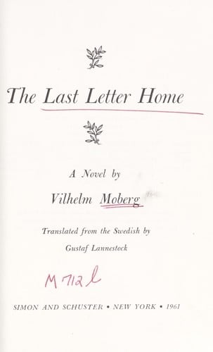 The last letter home