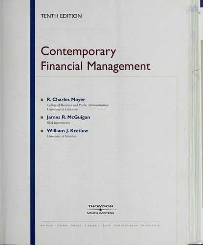 Contemporary financial management