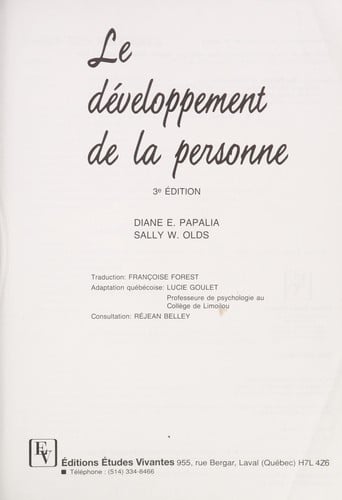 Le développement de la personne