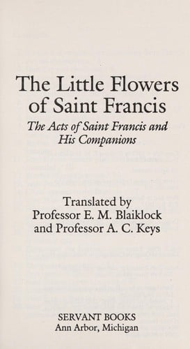 The little flowers of Saint Francis
