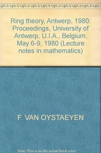 Ring theory, Antwerp, 1980