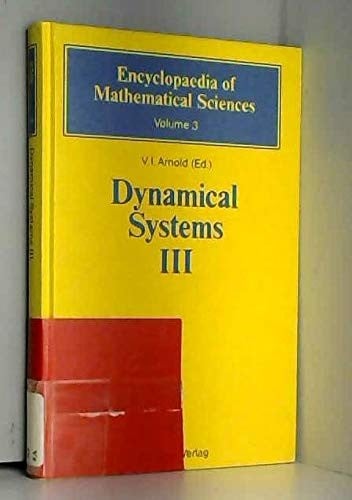 Dynamical systems (Encyclopaedia of mathematical sciences)
