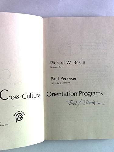 Cross-cultural orientation programs