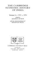 The Cambridge Economic History of India: Volume 2, c.1751-c.1970