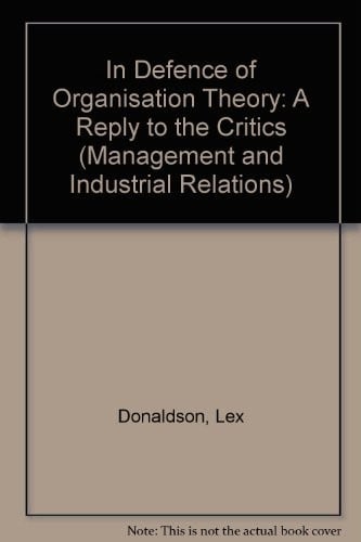 In defence of organization theory
