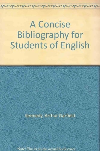 A Concise Bibliography for Students of English,