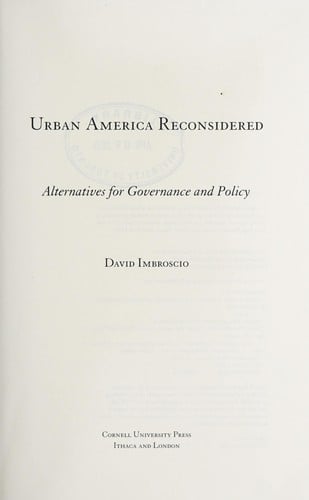 Urban America reconsidered