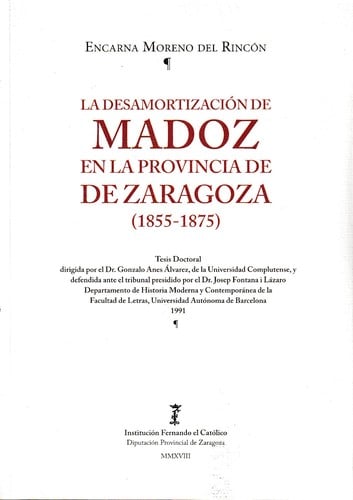 La desamortización de Madoz en la provincia de Zaragoza