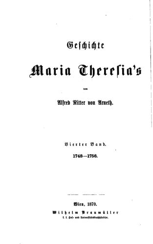 Geschichte Maria Theresia's