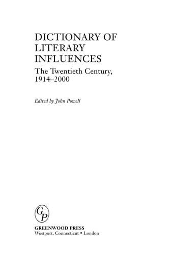 Dictionary of literary influences