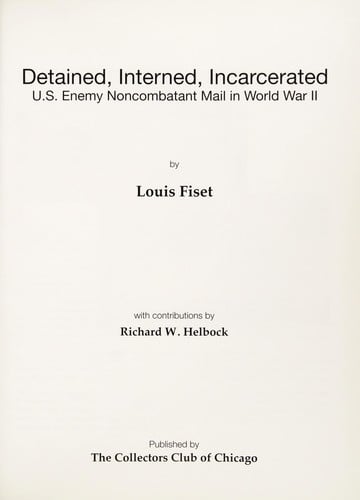 Detained, interned, incarcerated