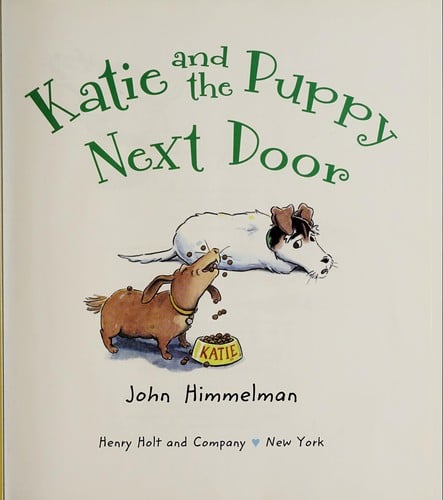 Katie and the puppy next door