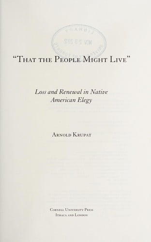 That the people might live
