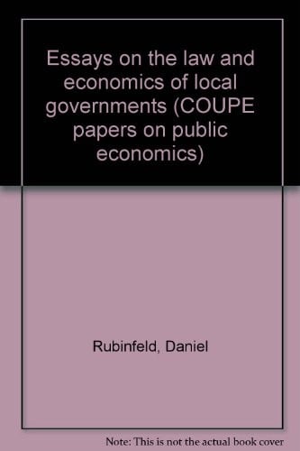 Essays on the law and economics of local governments