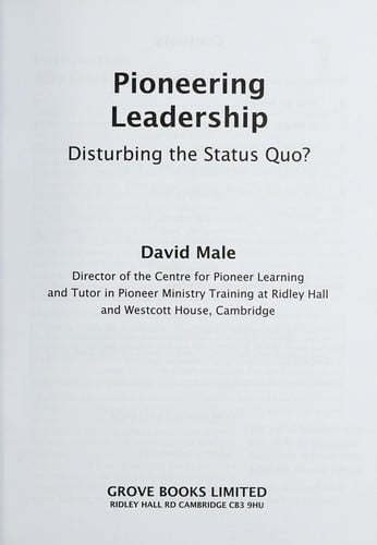 Pioneering leadership