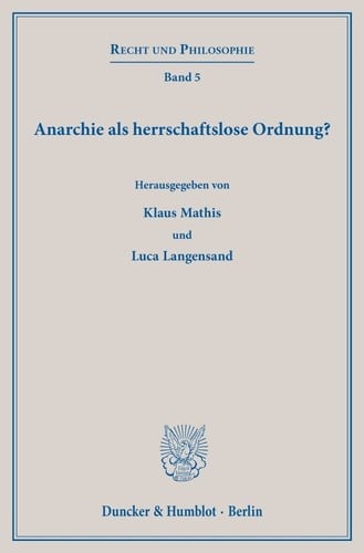 Anarchie als herrschaftslose Ordnung?