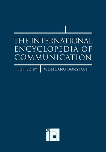 The international encyclopedia of communication