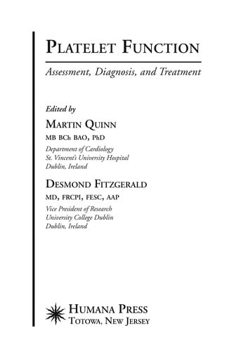 Platelet function