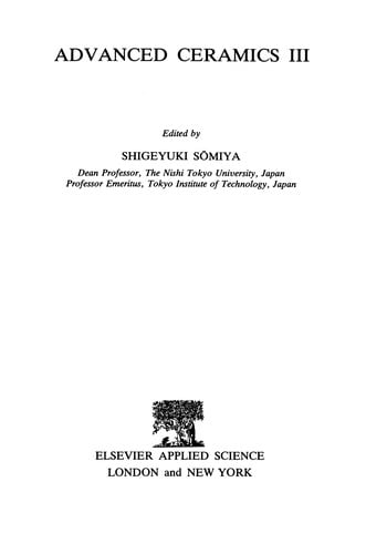 Advanced Ceramics III