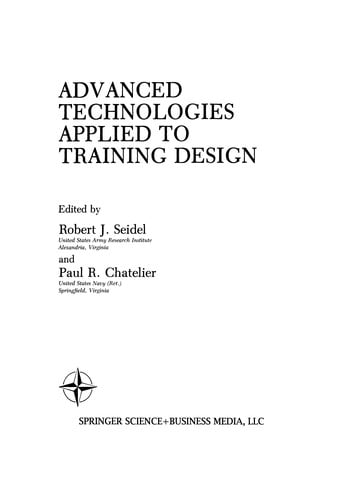 Advanced Technologies Applied to Training Design