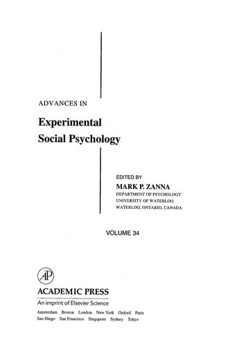 Advances in experimental social psychology