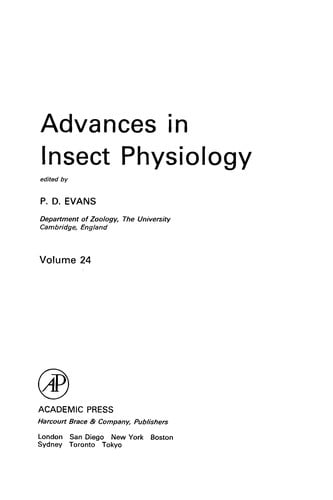 Advances in Insect Physiology, 24