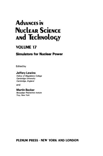 Advances in Nuclear Science and Technology
